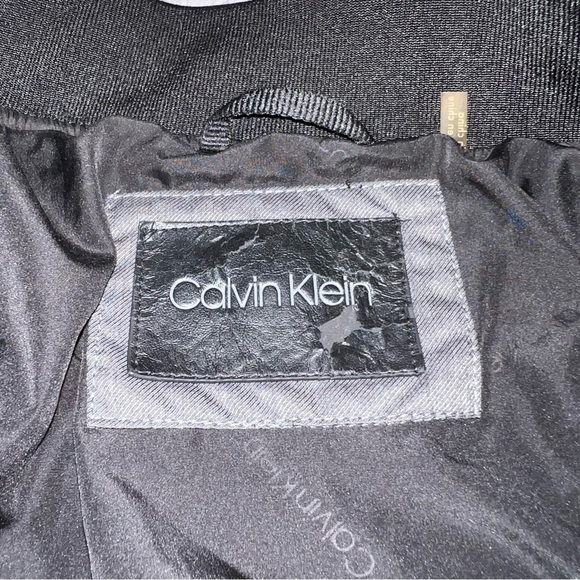 Calvin Klein Bomber Jacket Navy Blue Puffer Jacket Men’s M Not size tag see pic - Picture 8 of 14
